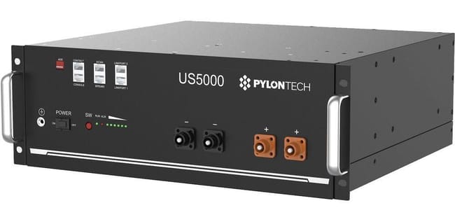 Batería Litio 4.8kWh Pylontech US5000 48V