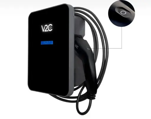 [TRY32-1-L5-P] V2C Trydan 7,4kW monofásico cable tipo 2, 5m pared con protecciones eléctricas compatible con fotovoltaica